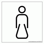 LOT DE 3 - PANNEAU SIGNALÉTIQUE FEMME NESSA - 125 X 125 MM (PVC)