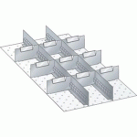 MATÉRIEL DE SUBDIVISION POUR TIROIRS 306X612X50MM - LISTA