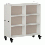 MEUBLE BAS SHIFT+ LANDSCAPE MÉLAMINÉ 8 ÉTAGÈRES - GRIS DES ANDES - GRIS TERRE - MANUTAN COLLECTIVITÉS