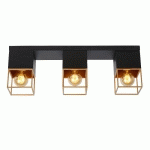 LUCIDE PLAFONNIER RIXT NOIR, ANGULAIRE, À 3 LAMPES