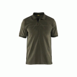 POLO DE TRAVAIL BICOLORE À MANCHES COURTES 3389 - NOIR ET VERT KAKI - XXL BLAKLADER