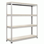 RAYONNAGE MANUTAN RAPID 1 2440X1830X610 4 TAB GRIS MÉLA