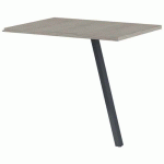 RETOUR BUREAU GARY 120 X 60 CM PIED ANTHRACITE PLATEAU CHÊNE GRIS - MBA