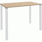 TABLE HAUTE 4 PIEDS L140XH105XP60CM CHÊNE CLAIR/PIED BLANC - SIMMOB