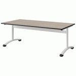 TABLE MALIBU 160X80 T3 DL STRA ANTIB ACACIA/NOIR BLC 9016