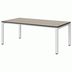 TABLE MALIBU 160X80 T3 SOUDÉ STRA ACACIA/NOIR BLC 9016