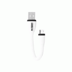 URBAN FACTORY CABLE FLEXEE USB 3.0 TO MICRO USB - WHITE COMPACT SILICONE CABLE (15CM), ULTRA FLEXIBLE & RESISTANT - ADAPTATEUR USB - MICRO-USB DE TYPE B POUR USB - 15 CM