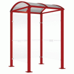 ABRI CAISSE VOÛTE 1.50 M AVEC BARDAGES LATÉRAUX - ROUGE 3004 - PROCITY