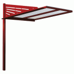 ABRI VÉLOS CONVIVIALE COMPLÉMENTAIRE SANS BARDAGES - ROUGE FONCÉ 3004 - MANUTAN COLLECTIVITÉS