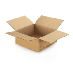 CAISSE CARTON BRUNE SIMPLE CANNELURE RAJA 25X25X10 CM, LOT DE 25