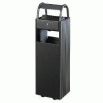 CENDRIER/POUBELLE KOPA SUR PIED 6/30 L GRIS MANGANÈSE-ROSSIGNOL PRO - MANUTAN COLLECTIVITÉS