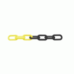 CHAÎNE DE SIGNALISATION PLASTIQUE NOIR ET JAUNE - Ø8MM - LONGUEUR 25M VISO
