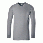 LOT DE 2 - PORTWEST B123 T-SHIRT THERMIQUE MANCHES LONGUES GRIS - TAILLE L