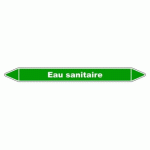 LOT DE 3 - MARQUEUR TUYAUTERIE - EAU SANITAIRE - VINYLE LAMINÉ - NFX 08-105 150 X 12 MM