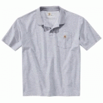 POLO MANCHES COURTES GRIS - TAILLE XL - CONTRACTORS K570 CARHARTT