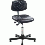SIÈGE D'ATELIER PRESTIGE - BAS - PATIN - ACIER - NOIR - GLOBAL PROFESSIONAL SEATING