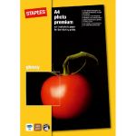 STAPLES PAPIER PHOTO BRILLANT PREMIUM - BOÎTE DE 50 FEUILLES - FORMAT A6 (270 G/M²) - COULEUR BLANC
