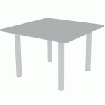 TABLE DE RÉUNION PLATEAU CARRÉ 110X110 GRIS - QUADRIFOGLIO