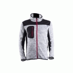 VESTE SOFTSHELL TRICOT BORA GRIS CLAIR/NOIR T2XL - COVERGUARD - 5BORMXXL