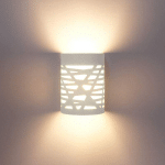 APPLIQUE MURALE INTERIEUR LED 7W LAMPE MURALE BLANC APPLIQUES MURALES EN PLÂTRE POUR CHAMBRE COULOIR SALON CUISINE - BLANC CHAUD [CLASSE ÉNERGÉTIQUE