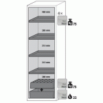 ARMOIRE SÉCURITÉ S-PHOENIX-90 S90.196.060.FDAS BLANC - ASECOS