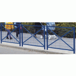 BARRIÈRE ORLÉANS 1.47 M STRUCTURE GRILLAGÉE - ZINC BLEU 5010 - MANUTAN COLLECTIVITÉS