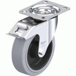 BLICKLE - ROULETTE PIVOTANTE À FREIN Ø 125MM BANDAGE CAOUTCHOUC NR 150KG - LE-POEV 125R-FI-SG