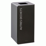 BORNE DE TRI 40 L SANS SERRURE CUBATRI ROSSIGNOL GRIS - TRI AUTRES DÉCHETS