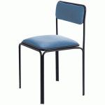CHAISES BISTROT ASSISE VELOURS BLEU - MEET BY PAPERFLOW