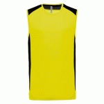 DÉBARDEUR BICOLORE UNITY PES JAUNE/NOIR TECH