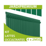 CLOTURE&JARDIN - KIT OCCULTATION PVC RIGIDE VERT 10M - JARDIPREMIUM - 1,53M - VERT (RAL 6005)