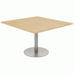 TABLE CONFÉRENCE ELGA PIED COROLLE 120X113 CM PLATEAU STRATIFIÉ HÊTRE/ALU - MANUTAN COLLECTIVITÉS