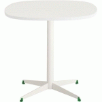 TABLE TAMARIS 80 X 80 PL.BLANC/BLANC PIET.BLANC/VERT - CLEN