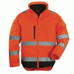 VESTE DE TRAVAIL HAUTE VISIBILITÉ 2 EN 1 HI-WAY MANCHES AMOVIBLES ORANGE FLUO/NOIR TXL - COVERGUARD - 7HWXOXL