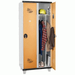 VESTIAIRE INDUSTRIE SALISSANTE S/PIEDS L 40 CM-1 COLONNE SERRURE MORAILLON BLEU - MANUTAN COLLECTIVITÉS