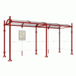 ABRI BUS PROVINCE 5 M 1 BARDAGE LAT. BOULE ROUGE 3004 - PROCITY