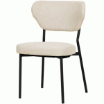 CHAISE EMPILABLE DUKO EN TISSU - BEIGE - VEBA