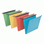 LOT DE 25 - DOSSIER SUSPENDU POUR TIROIRS PREMIUM KRAFT VMG ESSELTE FOND 15 MM COULEURS ASSORTIES