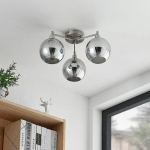 LINDBY JEMISSA PLAFONNIER, À 3 LAMPES, FUMÉE