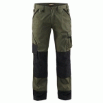 PANTALON DE TRAVAIL PAYSAGISTE VERT ARMÉE/NOIR TAILLE 38 - BLAKLADER