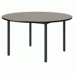 TABLE MALIBU Ø 120 T4 4P STRA GRIS U727/NOIR GRIS 7016