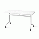 TABLE RABATTABLE POLLY L.140 X P.70 CM PLATEAU BLANC - BLANC