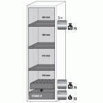 ARMOIRE SÉCURITÉ S-PHOENIX VOL.2-90 S90.196.060.FDACR GRIS - ASECOS