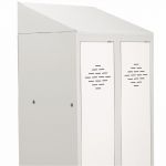 COIFFE INCLINÉE POUR VESTIAIRE AVANTAGE - LARGEUR 60 CM - GRIS CLAIR