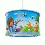 ELOBRA SUSPENSION 25/40 OURS AVEC ANGE, BLEU