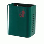 LOT DE 2 POUBELLES 27 LITRES MURALE - VERT FONCÉ - MANUTAN COLLECTIVITÉS