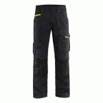 PANTALON DE TRAVAIL SERVICES STRETCH NOIR/JAUNE FLUORESCENT TAILLE 56 - BLAKLADER