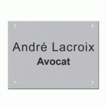 PLAQUE SIGNALÉTIQUE PERSONNALISABLE ACRYLIQUE - 30 X 20 CM META-PLAST JUSQU