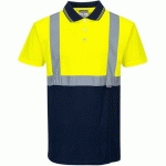 POLO HAUTE VISIBILITÉ BICOLORE S479 BLEU/JAUNE XS - PORTWEST