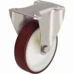 ROULETTE FIXE INOX DIA 125MM BANDA GE POLYURETHANE